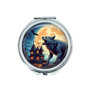 1 Halloween Design 8- Compact Mirror - Make Up Pocket Mirror