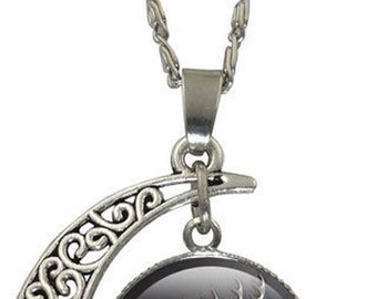 1 Animal Moon Crescent Necklace #3