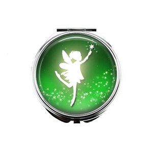 Green Fairy - Compact Mirror - Make Up Pocket Mirror