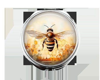 Bumble Bee - Compact Mirror - Make Up Pocket Mirror