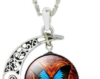 1 Butterfly Moon Crescent Necklace #1