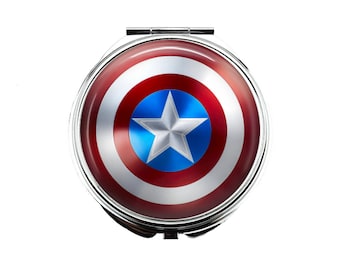 Captain America - Compact Mirror - Make Up Pocket Mirror