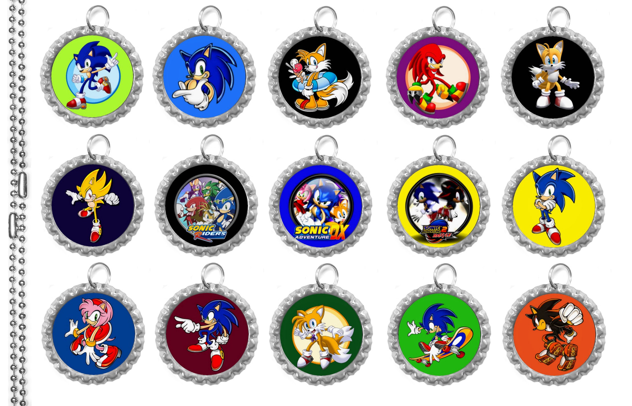 Sonic Adventure Fan-Made Chao Enamel Pendant Chain Necklace – 60cm  Stainless Steel Chain