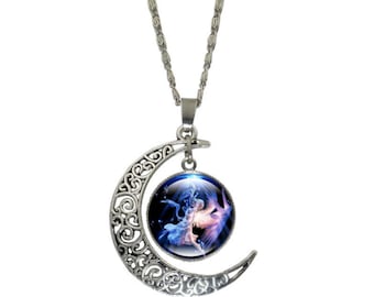 1 Fairy Moon Crescent Necklace #3