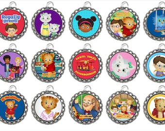 15 Daniel Tiger Bottle Cap Necklaces Set #2