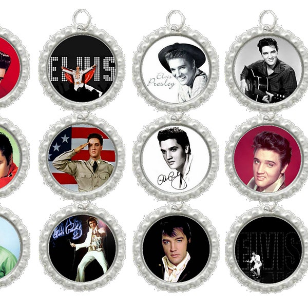 15 ELVIS PRESLEY Bottle Cap Necklaces Set 1