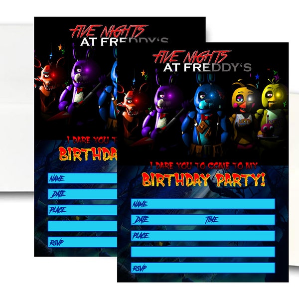 Five Nights at Freddys Birthday Invitation - Etsy