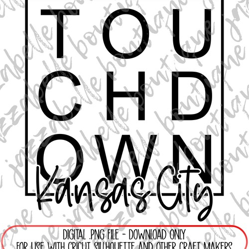 Touchdown Kansas City SVG and Dxf KC Chiefs Svg Diy Chiefs - Etsy