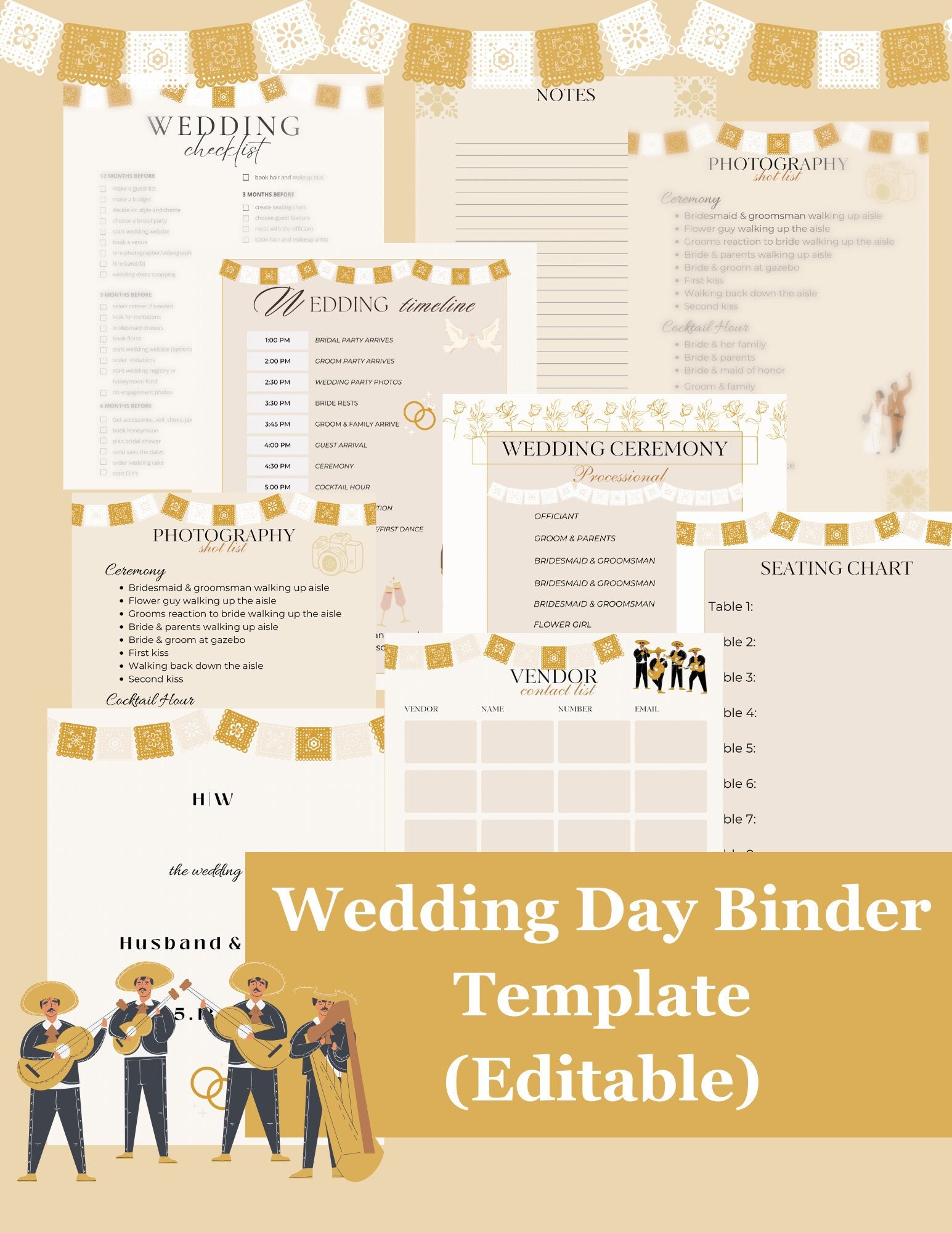 Wedding Day Planner Template Pdf Etsy Wedding Day Planner Template Pdf Etsy