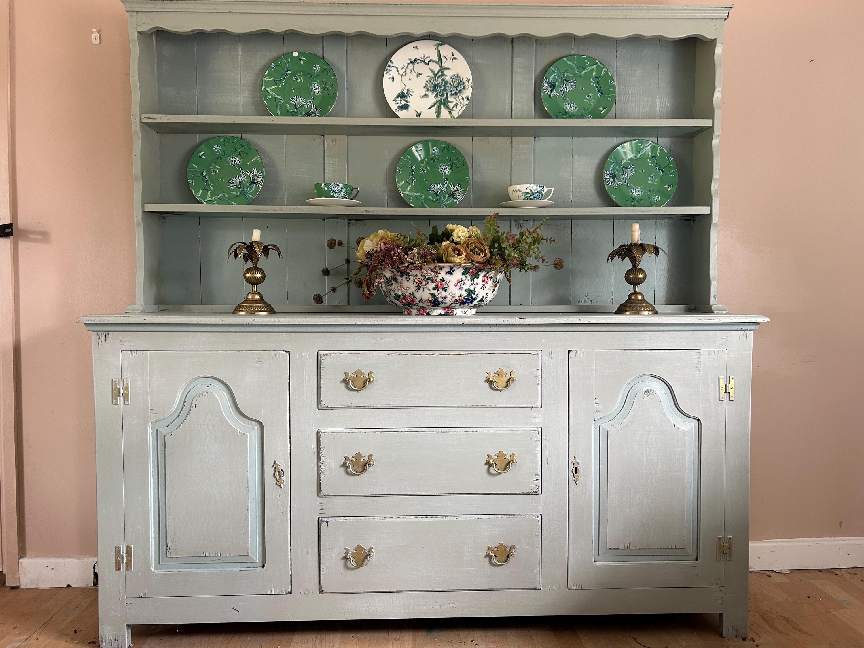 duck egg blue welsh dresser Antique French Size:7-8Y Dress Color:Beige Ruffled Off-shoulder Sweetheart Blue