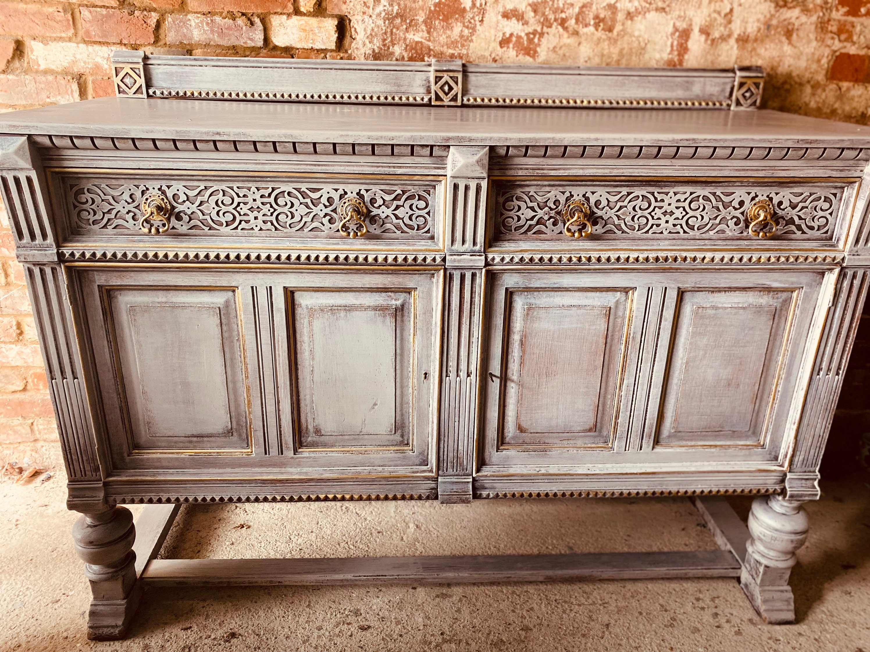 Antique French grey sideboard Etsy