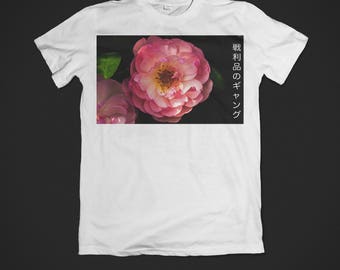 Items similar to SALE-Flower Printed T-Shirt, Floral tee, Tumblr Tee ...