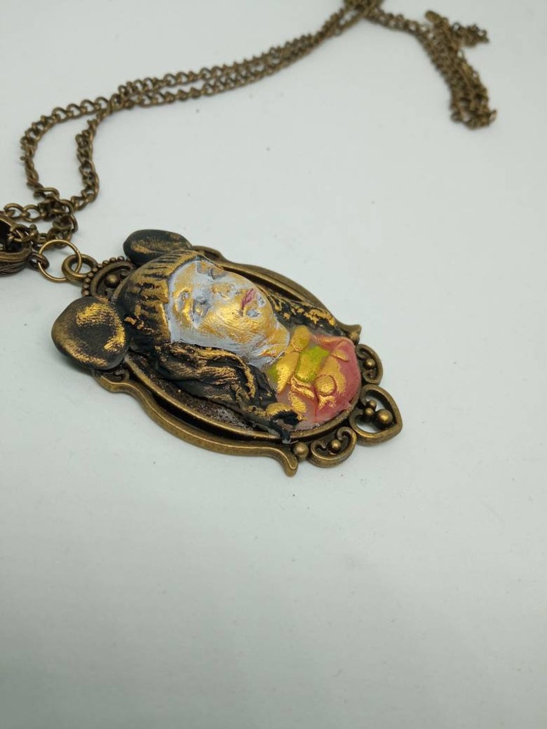 Mickey Mouse Girl Necklace Mickey Mouse Pendant