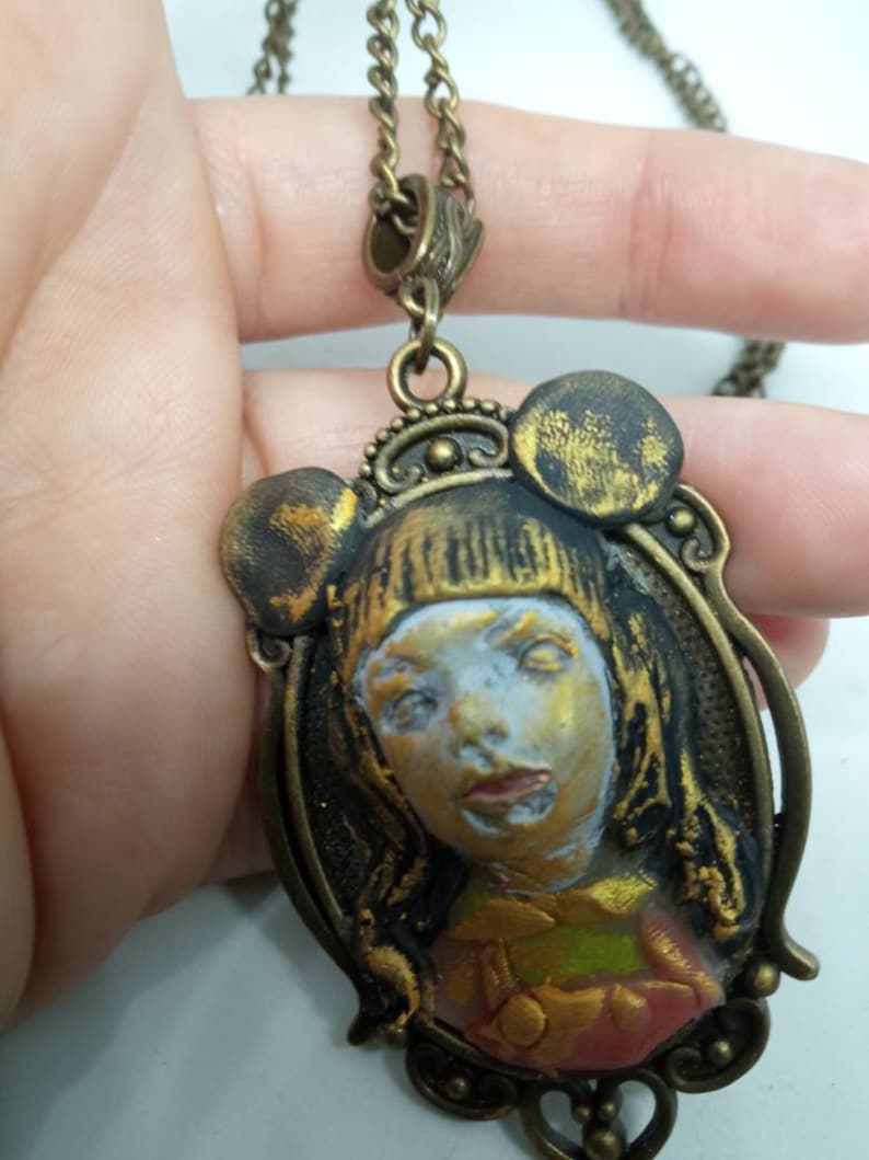 Mickey Mouse Girl Necklace Mickey Mouse Pendant