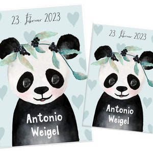 Uheft Hülle Impfpasshülle Name, Uheft & Impfpass Panda Junge