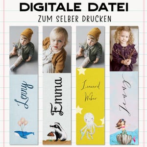 Folder spine with name and photo for kindergarten crèche portfolio folder