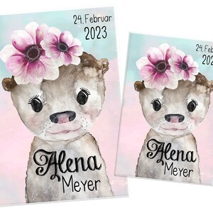 Uheft Hülle Impfpasshülle Name, Uheft & Impfpass Otter Mädchen