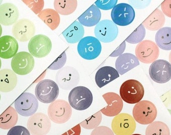1Pc Cute Smiley Emoji Sticker for Bullet Journal/Scrapbook/Diary/Planner