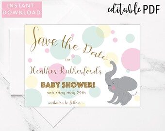 save the date templates free baby shower