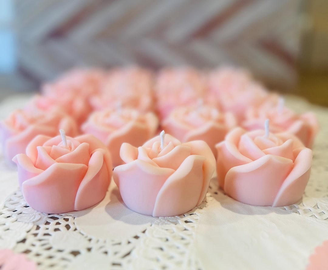 Candele Rosa A Spirale - 4 Pezzi Antigoccia Per Matrimoni E Feste - Foto 2