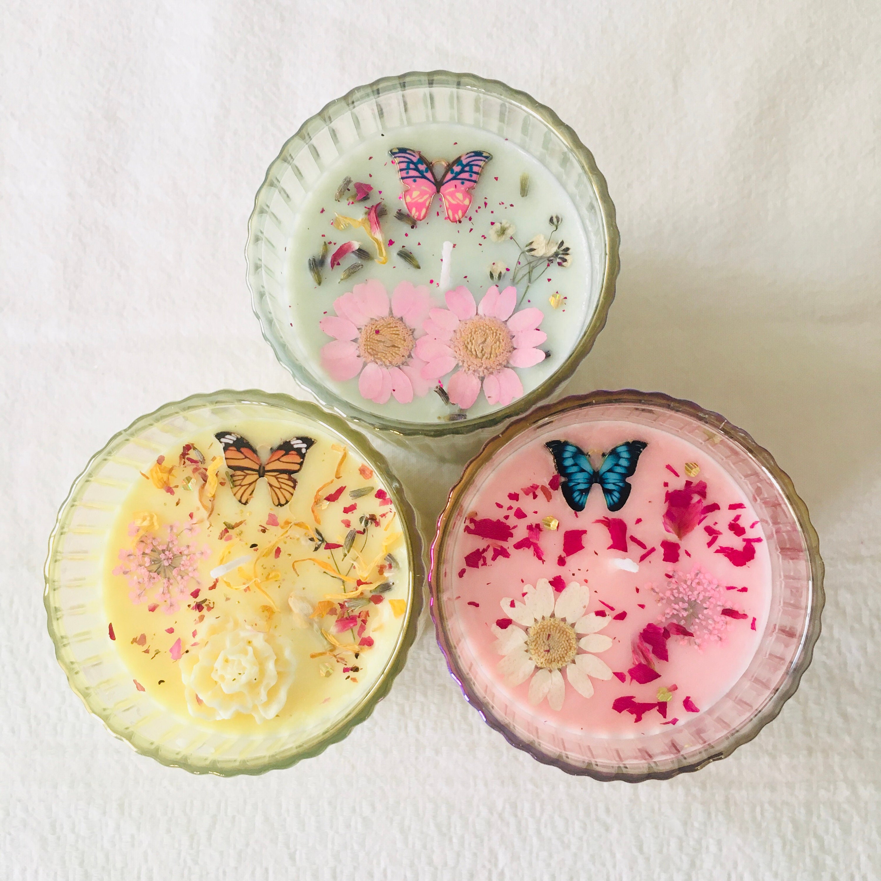 Butterfly Candles Spring Scented Candles Floral Candles Etsy