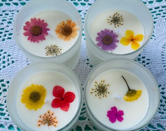 Mother's Day Candles / Spring Garden Candles / Flower Bouquet / Natural Soy Candles