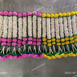 6 cm Thickness Sola Wood With Rose Strings of Indian Flower Garland Indian Decoration Artificial Mogra Wedding Paper Jasmine Flower Corkwood