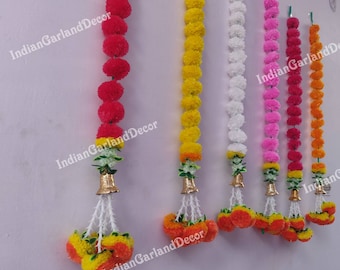 Express Shipping 10 Strings of Indian Flower Garland Indian Decoration Multi Strings Artificial Blossom Indian Wedding Christmas Indianess