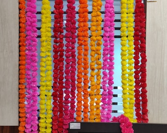 Express Shipping 50 Strings of Indian Flower Garland Indian Decoration Multi Strings Artificial Blossom Indian Wedding Christmas Decoration