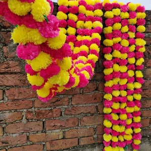 Express Shipping 20 Strings of Indian Flower Garland Indian Decoration Multi Strings Artificial Blossom Indian Wedding Christmas Decoration