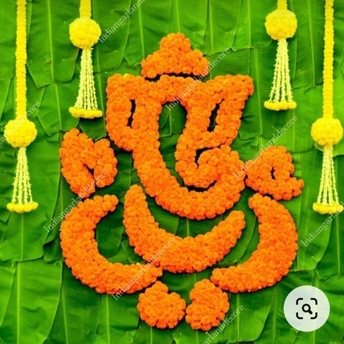Marigold Flower Lord Ganesha Artificial Flower Ganpati - Etsy