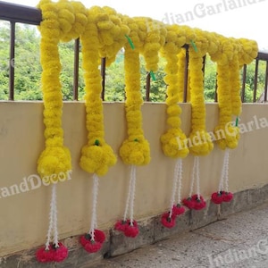 Express Shipping 20 Strings of Indian Flower Garland Indian Decoration Multi Strings Artificial Blossom Indian Wedding Christmas Indianess