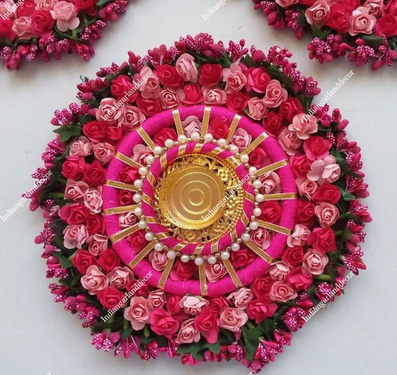 Beautiful Artificial Flower Rangoli Floral Handmade Etsy