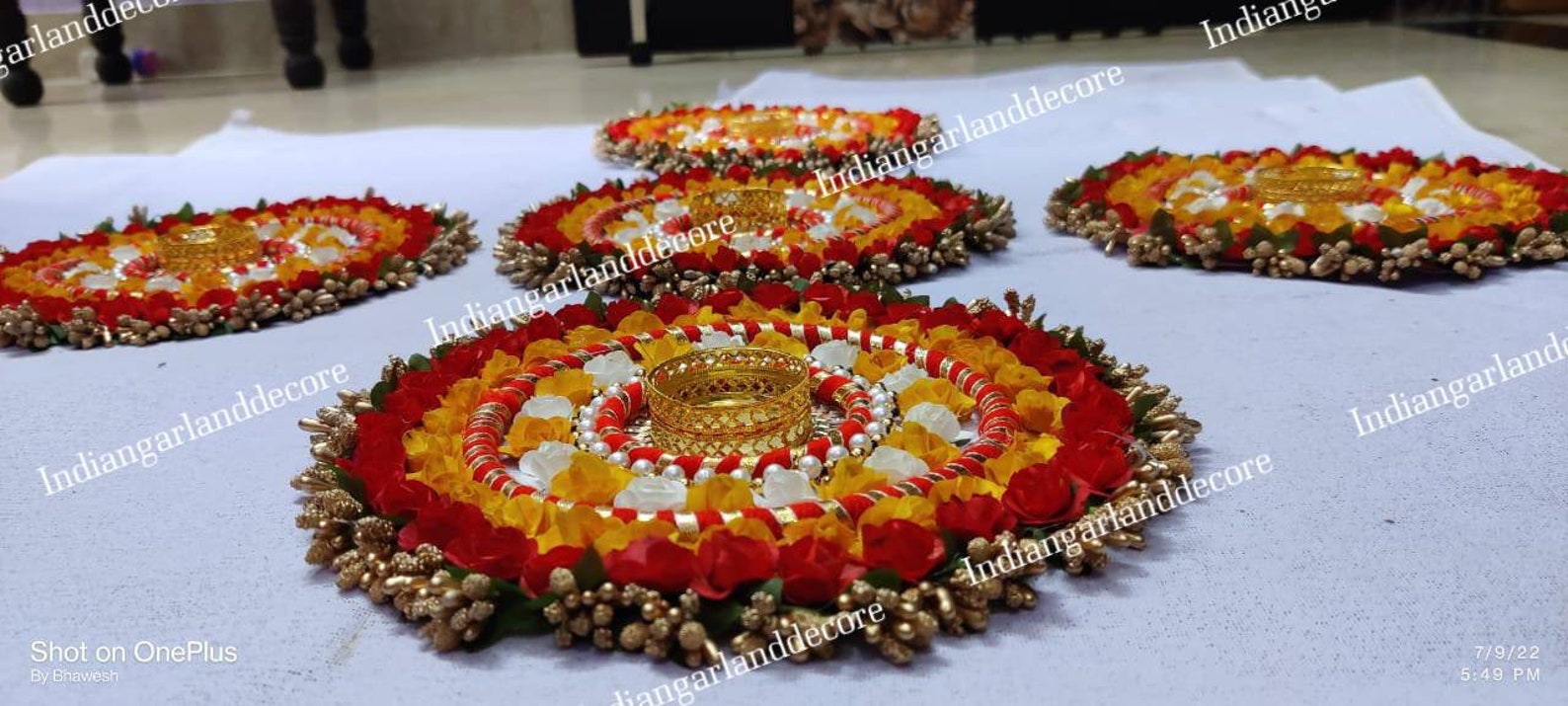 Beautiful Artificial Flower Rangoli Floral Handmade Etsy