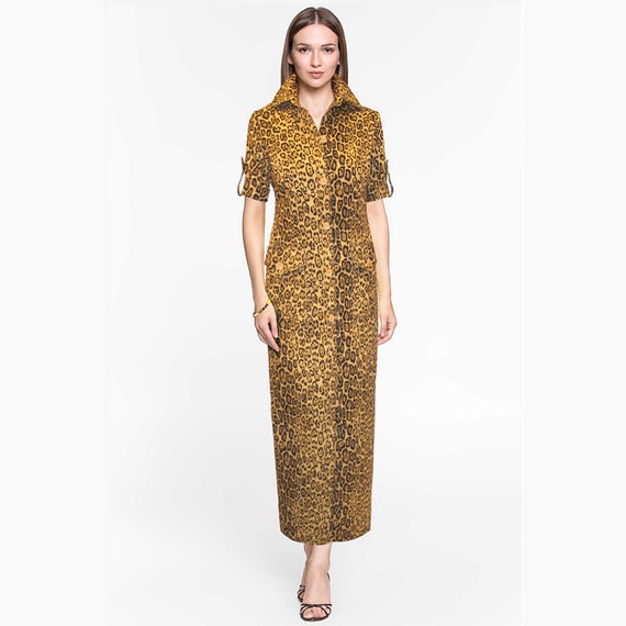 animal print designer dress