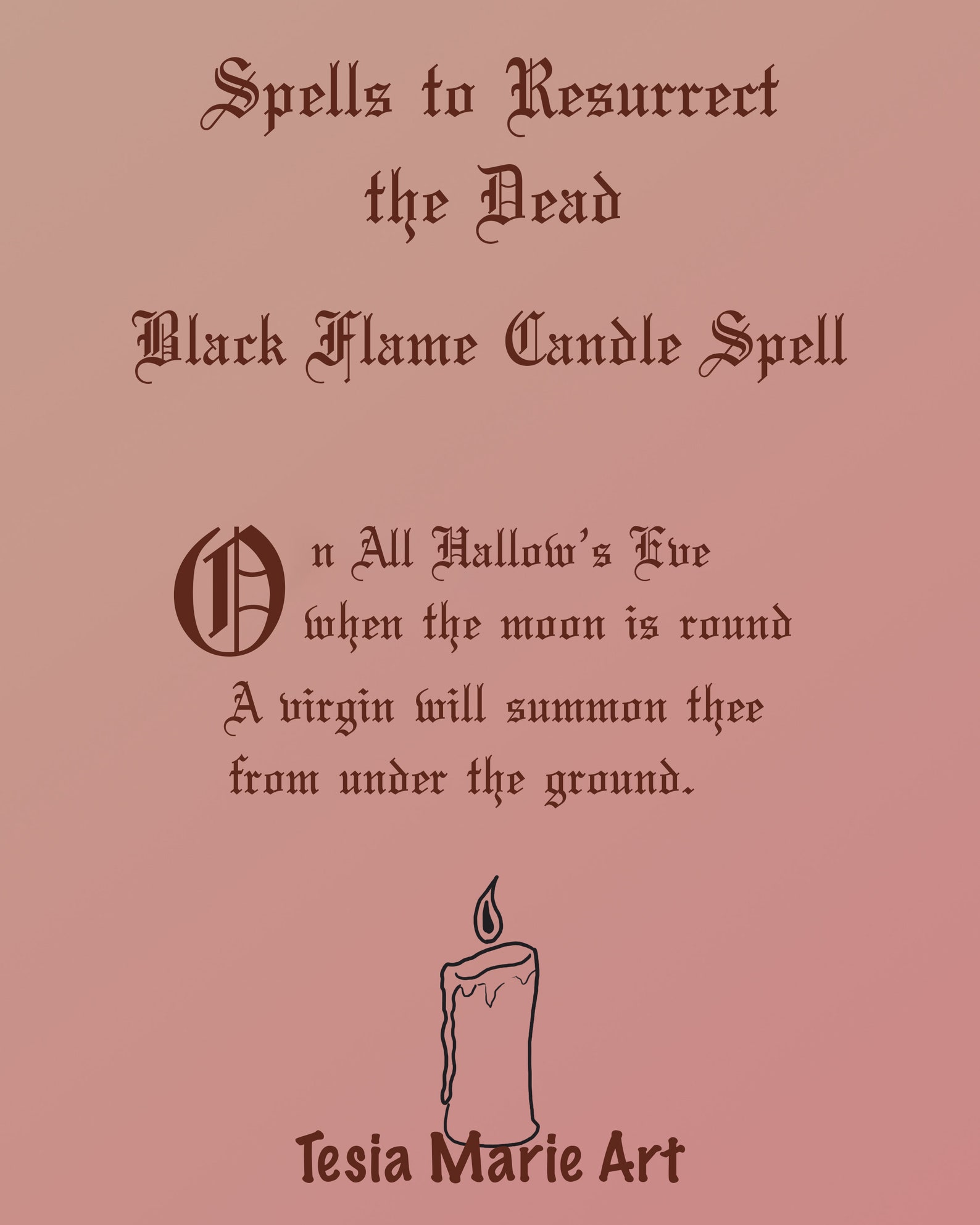 Black Flame Candle Spell Hocus Pocus Sanderson Sisters Etsy