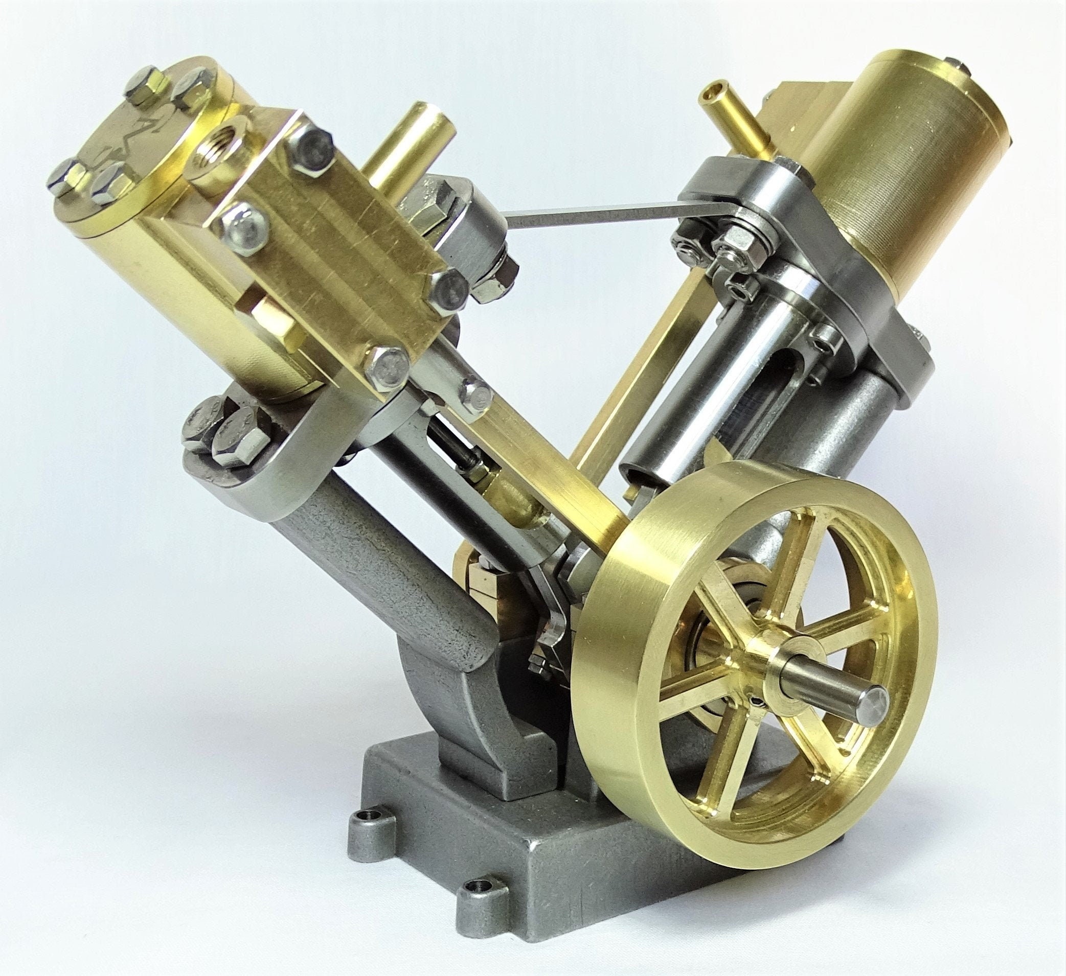 Статуэтка ретро мотоцикла. Стимпанк двигатель. Механические мотоциклы. Бронзовый двигатель. Модель парового двигателя.