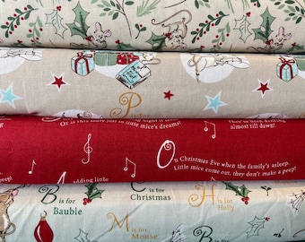 Top Quality 100/% Cotton Poplin Fabric by Rose /& Hubble-Christmas Snowmen-1 Metre