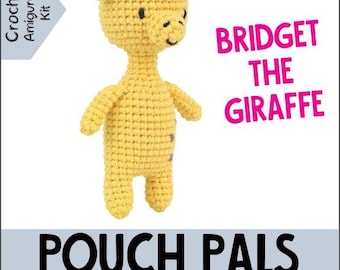 Pochette The Knitty Critters Kit au crochet Girafe Oiseau Lion Chaton Lapin Tigre