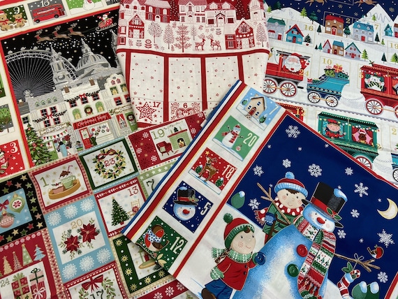 Makower Reusable Christmas Pocket Advent Calendar Panel Kit Scandi Snowman  Holiday Town House Scotty Dog Train per Panel - Etsy