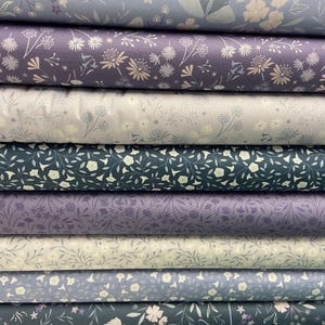 Cassandra Connolly for Lewis & Irene Evenfall 100% Cotton Fabric by 1/4 Metre* Butterfly Moonflower Flower Floral