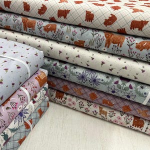 Tissu coton au mètre lot de tissus : 3x 100x160 cm - coton piqué gaufré arc-en-ciel, citrouille