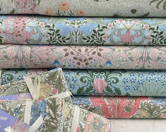 William Morris Simply Nature Organic Cotton Fabric by 1/4 Metre* V & A Flower Floral Summer Garden