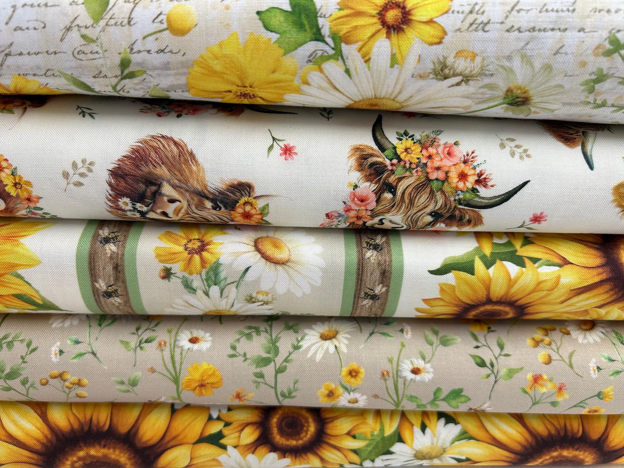 Timeless Treasures You Are My Sunshine Cotton Fabric by the 1/4 Metre ...