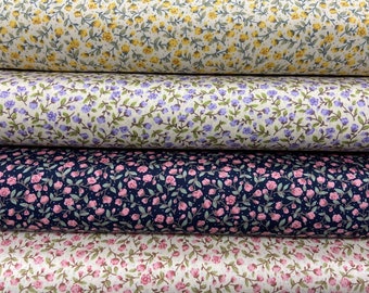 Rose & Hubble Ditsy Rose Flowers Floral 100% Cotton Fabric by the 1/4 Metre* Garden Vintage Shabby Chic