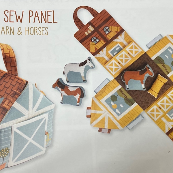 Stacey Iest Hsu Moda Ponderosa Cut & Sew Pferdestall Scheunenpferde Baumwolle Panel