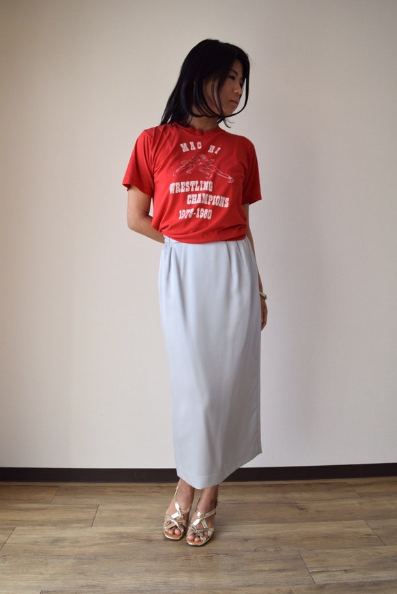Silver long skirt