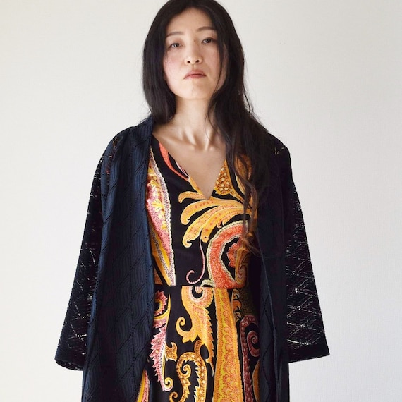 Japanese Kimono robe black kimono robe kimono Jack