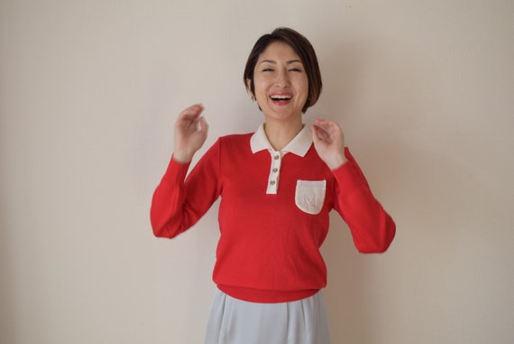 retro 70s sweater polo sweater polo shirt sweater