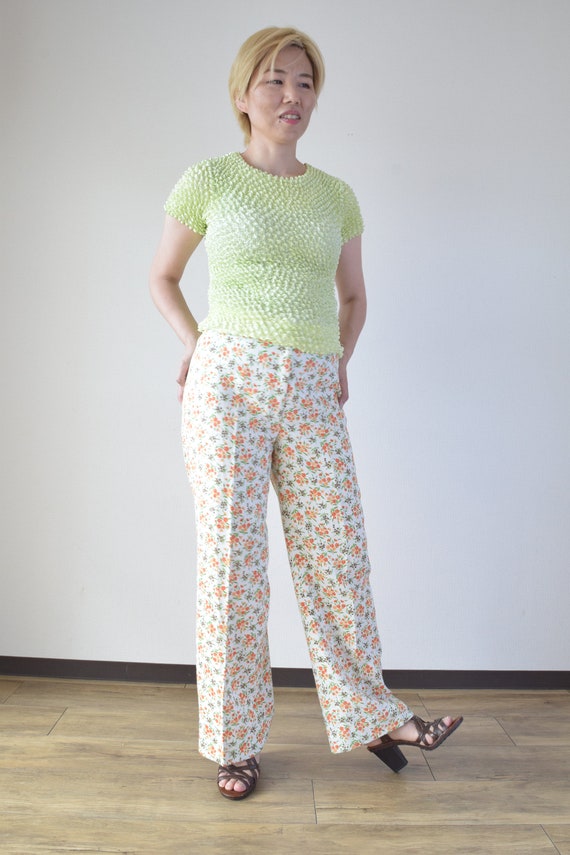 Cute Floral Pants Japanese Vintage 